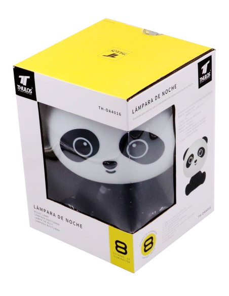 Candeeiro de noite para crianças em forma de urso panda, bateria re...