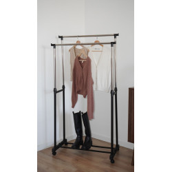 Two-Tier Clothes Rack with Wheels – Lightweight & Easy to Assemble.... 2