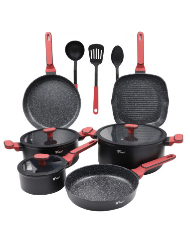 12-Piece Cookware Set – Induction-Ready Forged Aluminum. THULOS TH-...