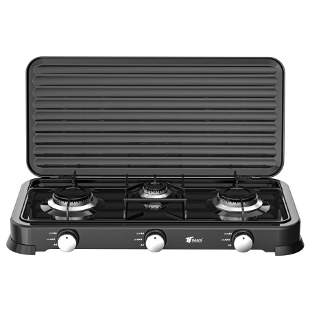Cocina de gas portátil, 3 quemadores, ligera, compacta y fácil de usar. THULOS TH-GS63 Thulos Inicio TH-GS63