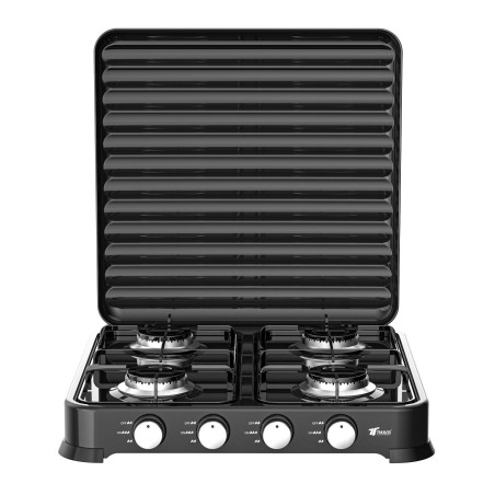 Portable gas stove, 4 burners, compact and lightweight. THULOS TH-GS64