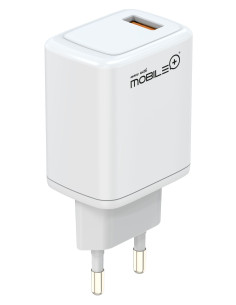 USB-A fast charger, QC3.0, 18W. MOBILE+ MB-1052