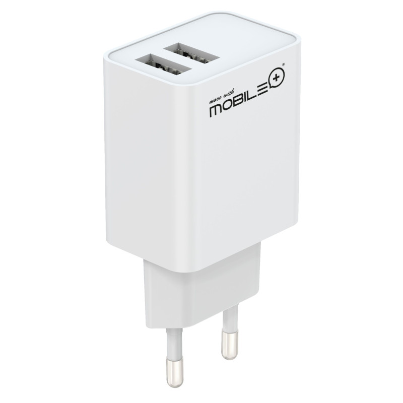 2-port USB-A charger, 3.1A. MOBILE+ MB-1055