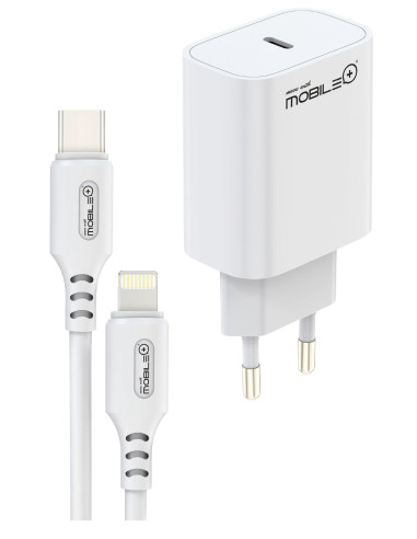Fast Charger PD + QC 25W USB-C + USB-C to Lightning Cable – MOBILE+...