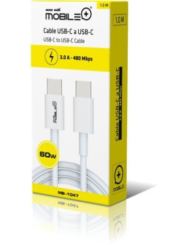 USB-C to USB-C Cable, 60 W. MOBILE+ MB-1047