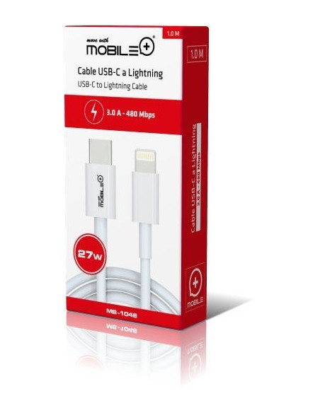 USB-C to Lightning Cable, 27 W. MOBILE+ MB-1048