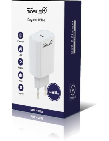 USB-C Fast Charger, PD25W. MOBILE+ MB-1050