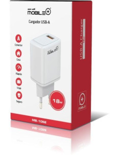 USB-A fast charger, QC3.0, 18W. MOBILE+ MB-1052 2
