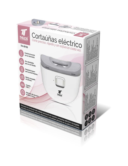 Cortador de unhas elétrico recarregável, 2 velocidades, inclui cabo...