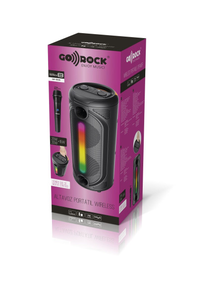 Altifalante sem fios, BT 5.3. 20W x 2 + tweeter de 15W. GO-ROCK GR-805