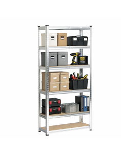 5-tier metal shelving unit, 150 kg per shelf. 70 x 30 x 150 cm. THU...