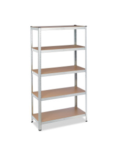 Estante metálica com 5 prateleiras, 90 × 40 × 180 cm, 175 kg por pr... 2