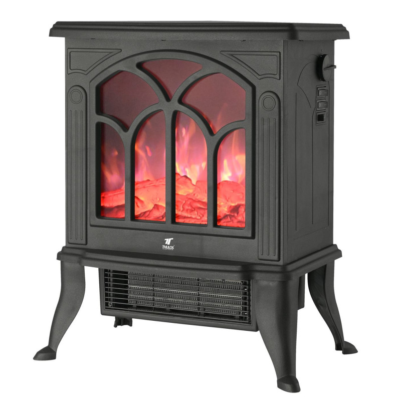 Electric fireplace with flame effect, 2 heating levels. THULOS TH-CY05