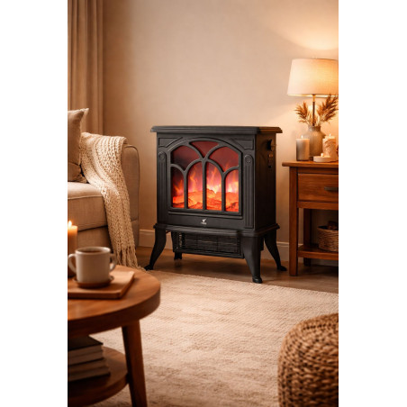 Electric fireplace with flame effect, 2 heating levels. THULOS TH-CY05