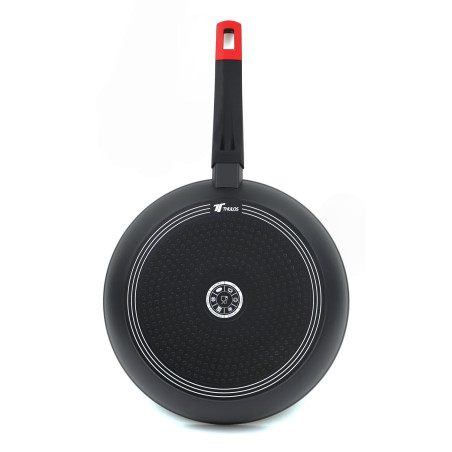 Set of 3 Frying Pans: 20x4.5 cm | 24x5 cm | 28x5.5 cm, with RED DOT...