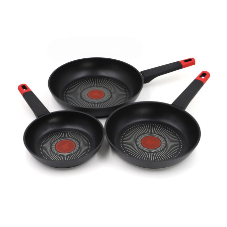 Set of 3 Frying Pans: 20x4.5 cm | 24x5 cm | 28x5.5 cm, with RED DOT...