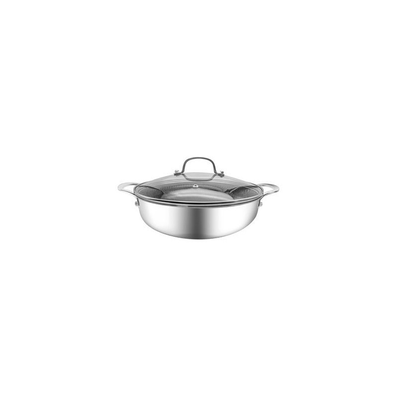 5-Piece Stainless Steel Cookware Set: Frying Pan Ø24 cm, 2 Sauce Pa...