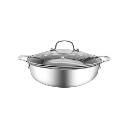 Conjunto de Cozinha de 5 Peças em Aço Inoxidável: Frigideira Ø24 cm...