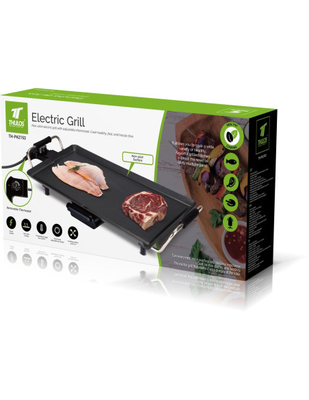 Placa de Grelhar 2000 W, 47 x 27 cm – THULOS TH-PA2153