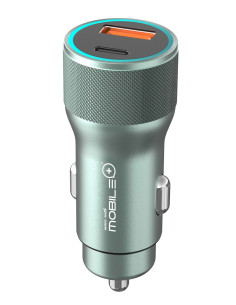 38W Dual Port Car Charger (USB-C + USB-A). MOBILE+ MB-1064