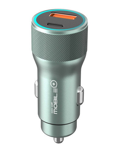 38W Dual Port Car Charger (USB-C + USB-A). MOBILE+ MB-1064