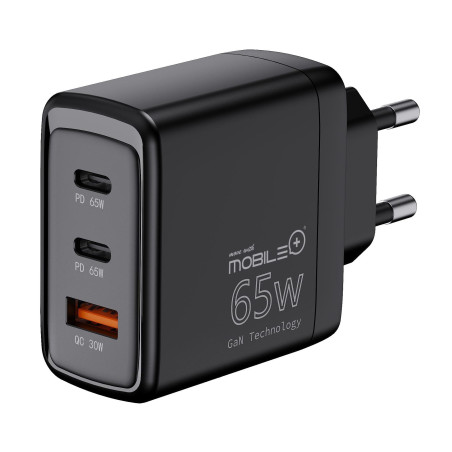 Cargador Triple 65W GaN USB-C + USB-A. MOBILE+ MB-1068 Mobile+ Inicio MB-1068