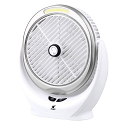 ø6" Fan with rechargeable battery and COB LED light. THULOS TH-FN376L