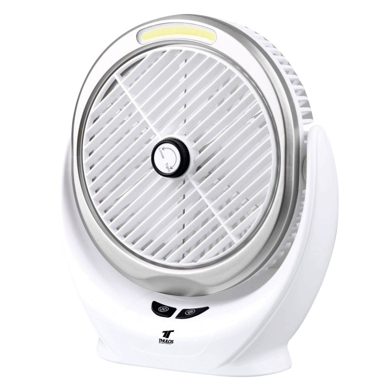 Ventoinha de ø6", bateria recarregável e luz LED COB. THULOS TH-FN376L