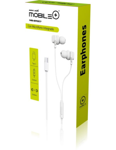 Auriculares USB-C con micrófono MOBILE+ – Sonido estéreo, control de volumen y cable resistente | MB-EP007 Mobile+ Inicio MB-...