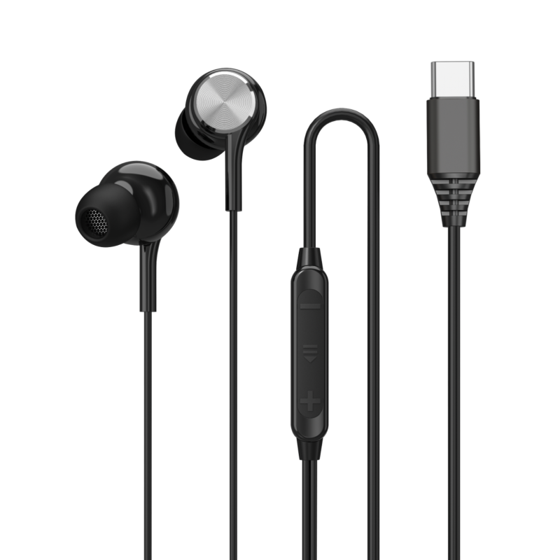 Stereo Earphones with 1.2 m Cable, USB Type-C Connector. MOBILE+ MB...