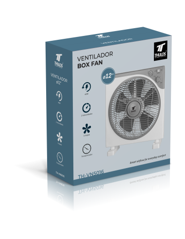 Ventilador Cuadrado THULOS 12" Box Fan – 40 W