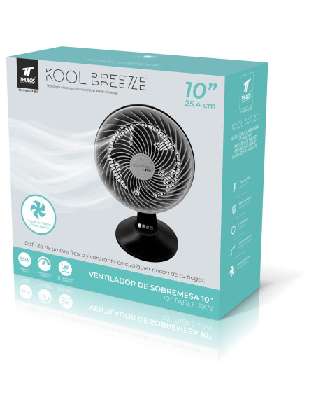 Ventilador de Sobremesa Ø10" (25,4 cm)  | 85W | 3 velocidades. THULOS