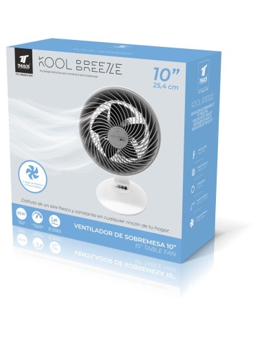 Ventilador de Sobremesa Ø10" (25,4 cm)  | 85W | 3 velocidades. THULOS