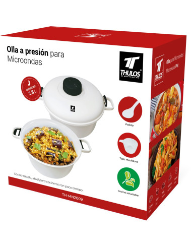 Olla a presión para microondas, capacidad 2,8 L. THULOS TH-KA043