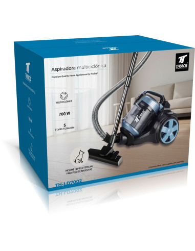 Aspiradora Multiciclónica THULOS con Cepillo para Mascotas – 700 W. THULOS TH-LD7002