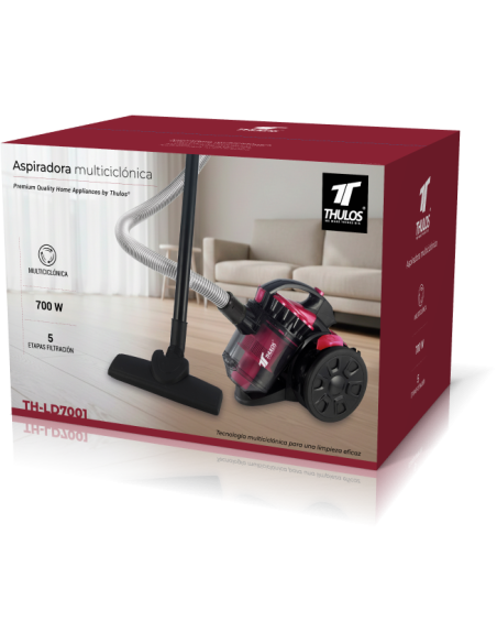 Cyclonic Vacuum Cleaner, Power: 700W, ERP2, 1.5 liters. THULOS TH-V...