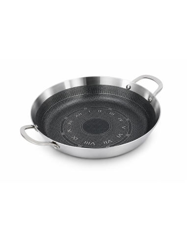 Sartén de doble asa con tapadera de cristal | acero inoxidable | 4 tamaños disponibles: Ø24, Ø28, Ø30 y Ø32 cm.